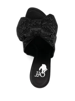 Women Off-White Strass Bow 110mm Allen Mules -Off-White 18531665 41973643 1000