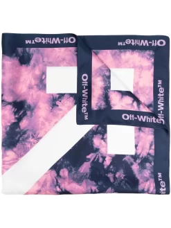 Women Off-White Tie-dye Arrows Motif Scarf