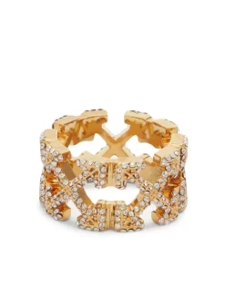 Women Off-White Pave Multi-arrow Ring