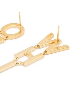 Women Off-White Logo Lettering Earrings -Off-White 18532314 41155337 1000