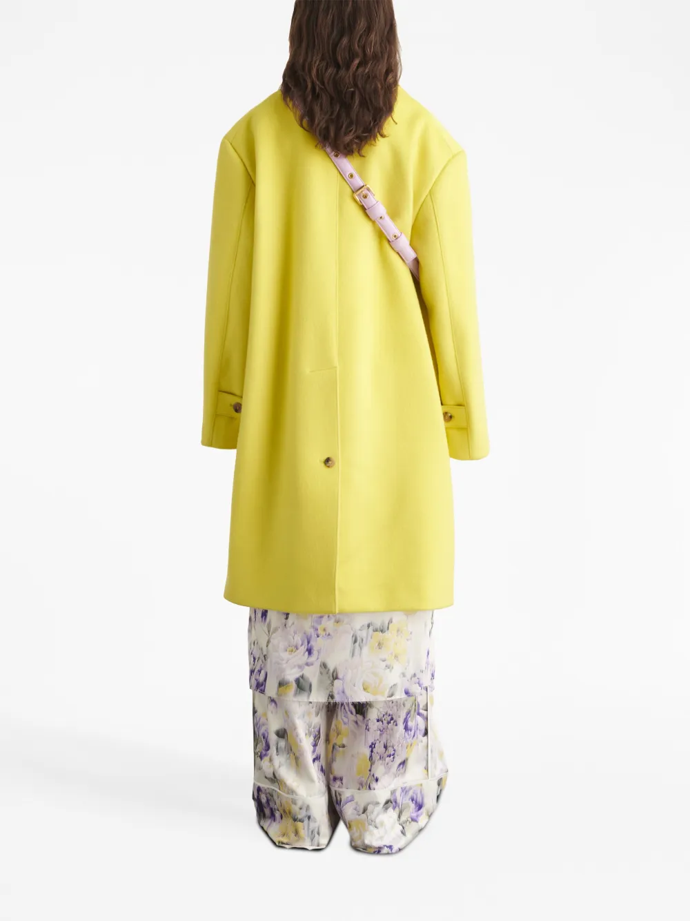 Women Off-White Button-up Midi Coat 4 Women Off-White Button-up Midi Coat - Image 4