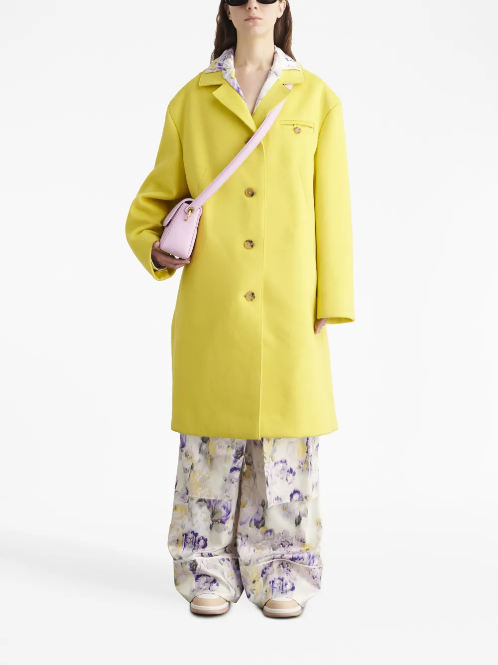 Women Off-White Button-up Midi Coat 2 Women Off-White Button-up Midi Coat - Image 2
