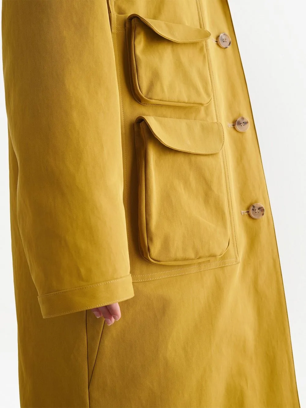 Women Off-White Multi Cargo-pocket Midi Coat 5 Women Off-White Multi Cargo-pocket Midi Coat - Image 5