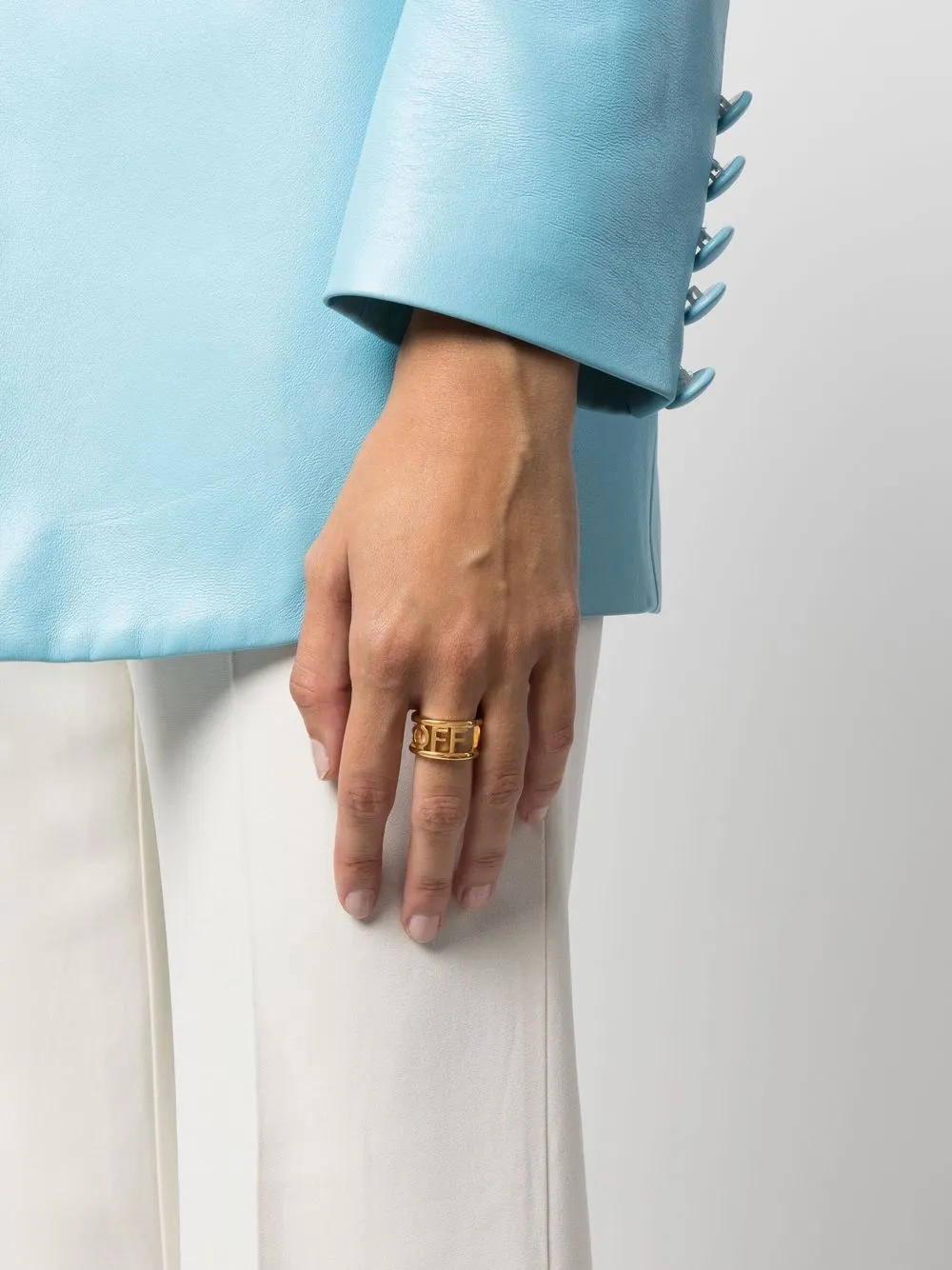 Women Off-White Logo-detail Ring 2 Women Off-White Logo-detail Ring - Image 2