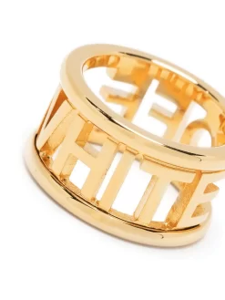 Women Off-White Logo-detail Ring 5 Women Off-White Logo-detail Ring -Off-White 18532356 41250286 1000