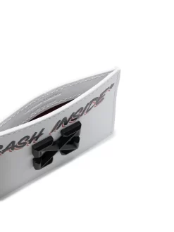 Women Off-White Jitney Leather Cardholder -Off-White 18533200 40724369 1000