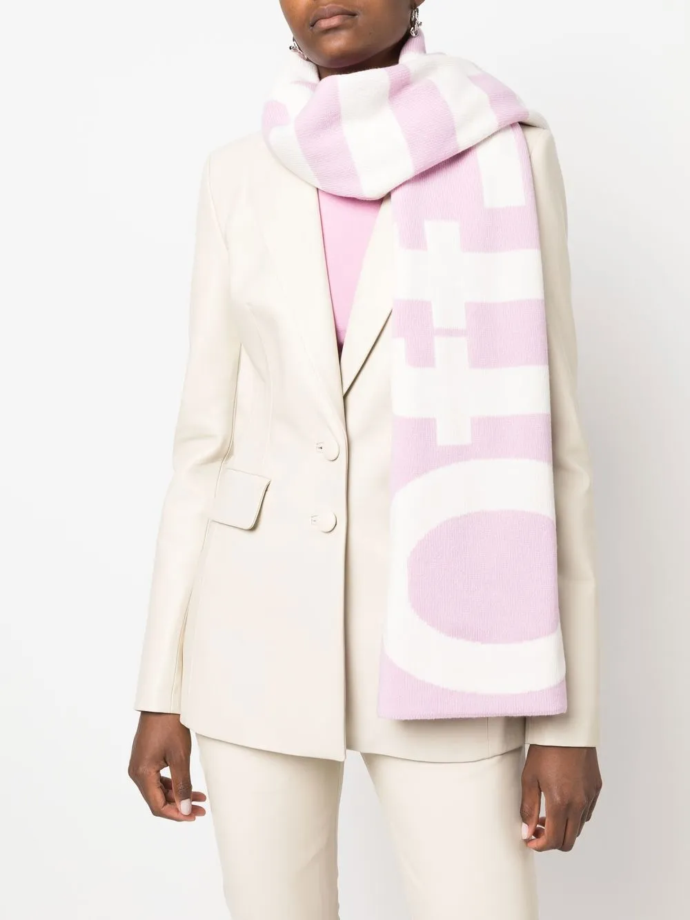 Women Off-White Logo-print Scarf 2 Women Off-White Logo-print Scarf - Image 2