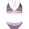 Women Off-White Logo Band Bikini Set