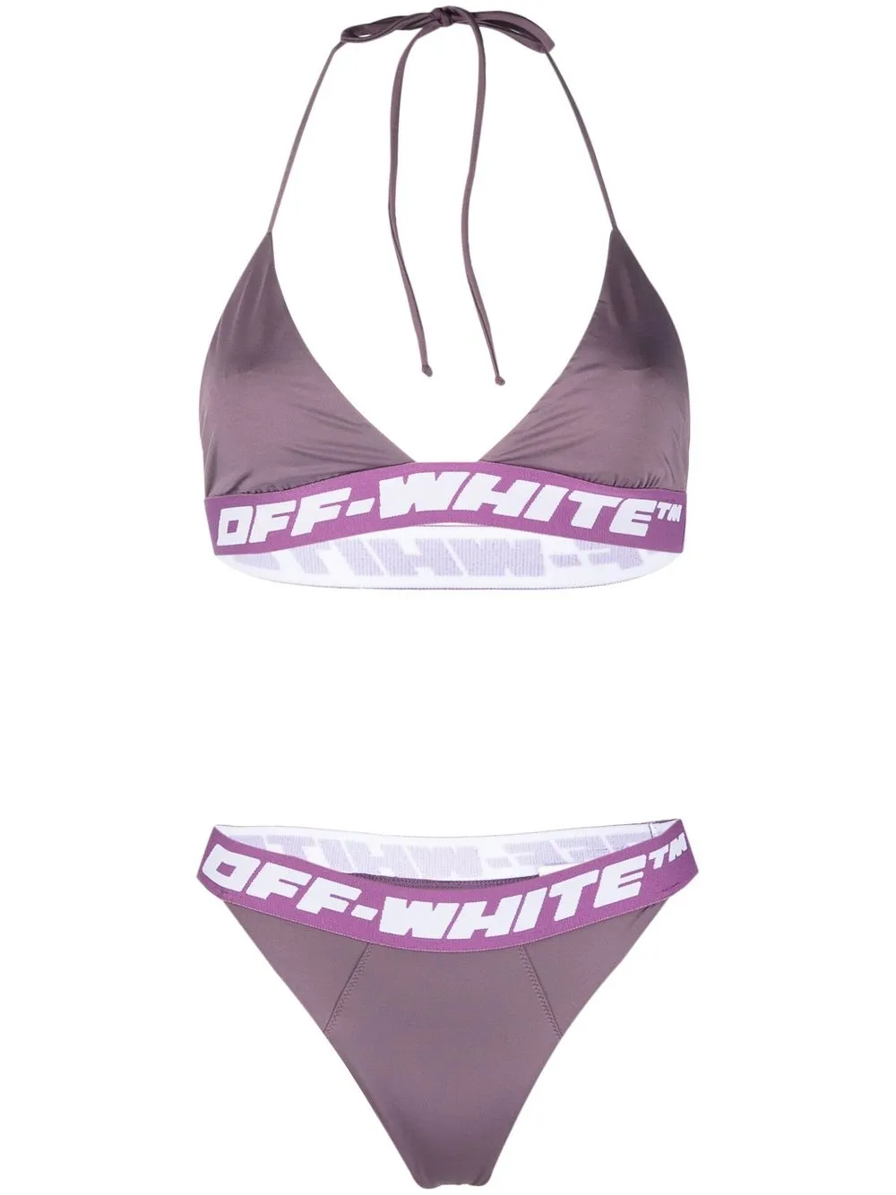 Women Off-White Logo Band Bikini Set 1 Women Off-White Logo Band Bikini Set