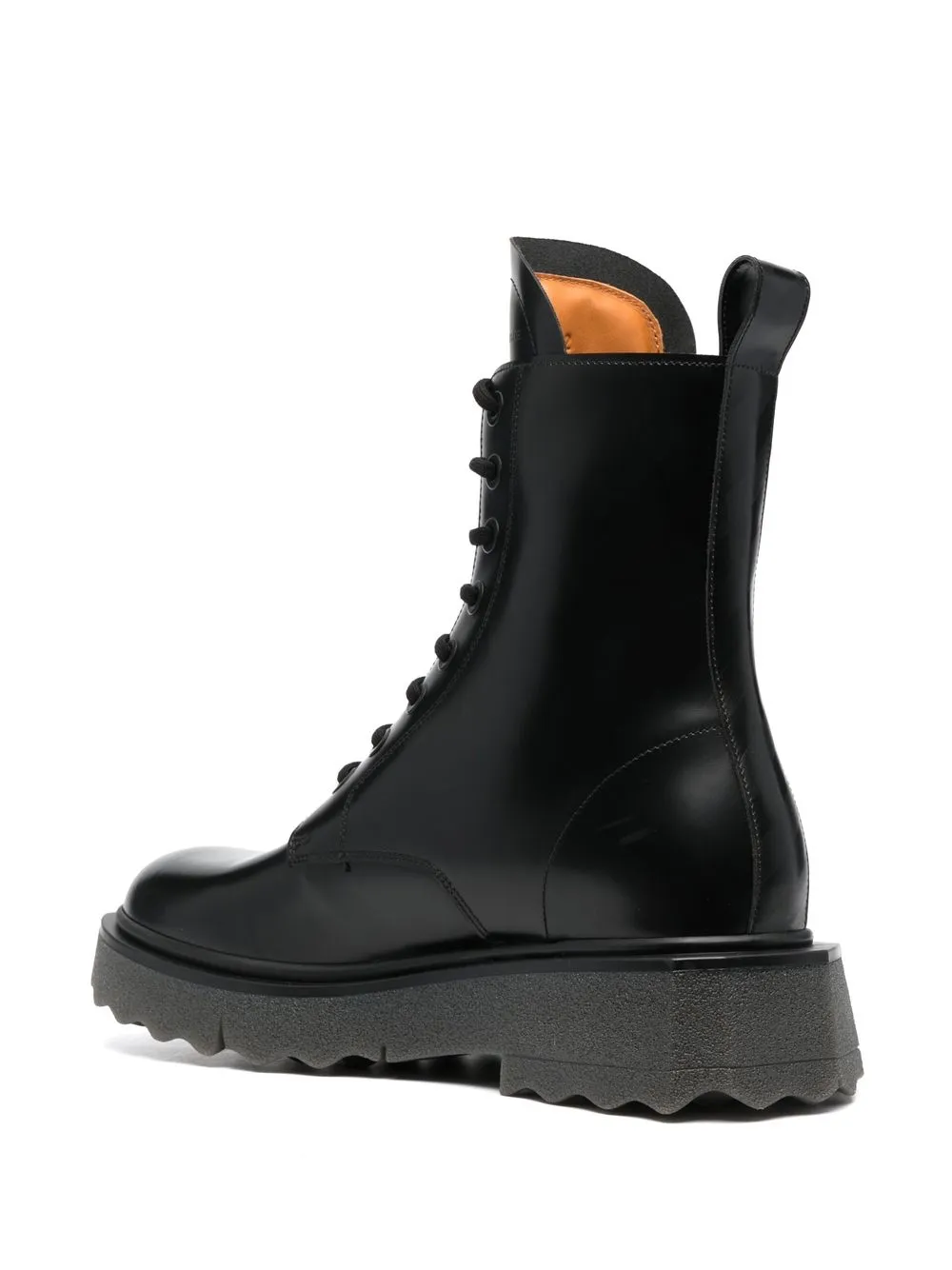 Men Off-White Sponge-sole Leather Combat Boots 3 Men Off-White Sponge-sole Leather Combat Boots - Image 3