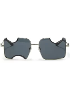 Women Off-White Cady Cut-out Rectangular-frame Sunglasses