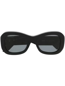 Women Off-White Oval-frame Sunglasses