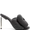 Women Off-White Allen Bow Wool Sandals