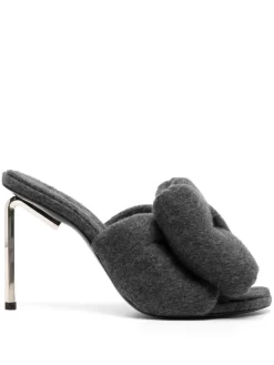 Women Off-White Allen Bow Wool Sandals