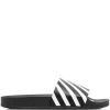 Men Off-White Diag-stripe Print Slides