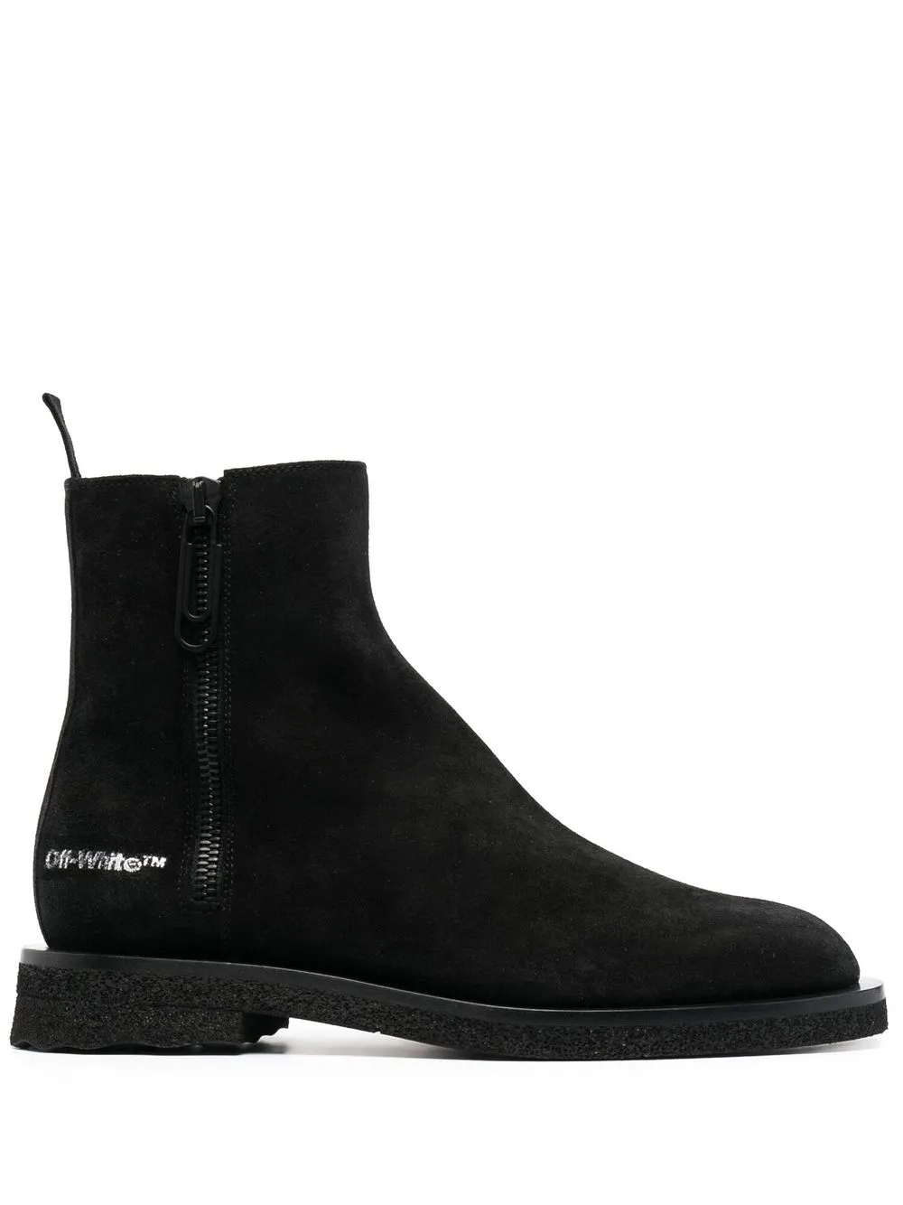 Men Off-White Side Logo-print Ankle Boots 1 Men Off-White Side Logo-print Ankle Boots