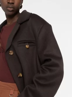 Women Off-White Single-breasted Button Coat 12 Women Off-White Single-breasted Button Coat -Off-White 18926909 41213605 1000