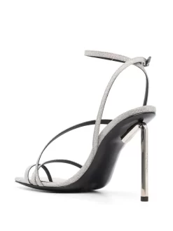 Women Off-White Allen Glitter 110mm Leather Sandals -Off-White 18969508 41424401 1000