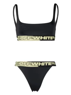 Women Off-White Logo Tape Bikini