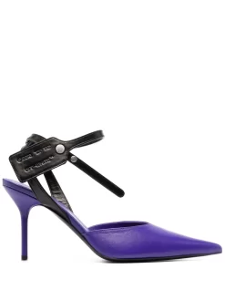 Women Off-White Pointed-toe Pumps