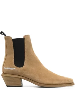 Men Off-White Texan Suede Ankle Boots