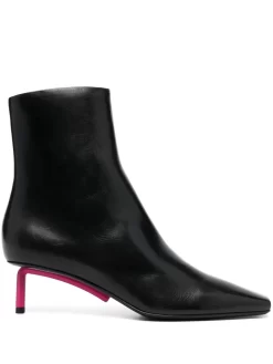 Women Off-White Square-toe Ankle Boots