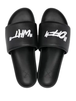 Men Off-White Logo-print Slides -Off-White 19130597 41871550 1000