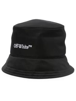Women Off-White Bookish Embroidered-logo Bucket Hat