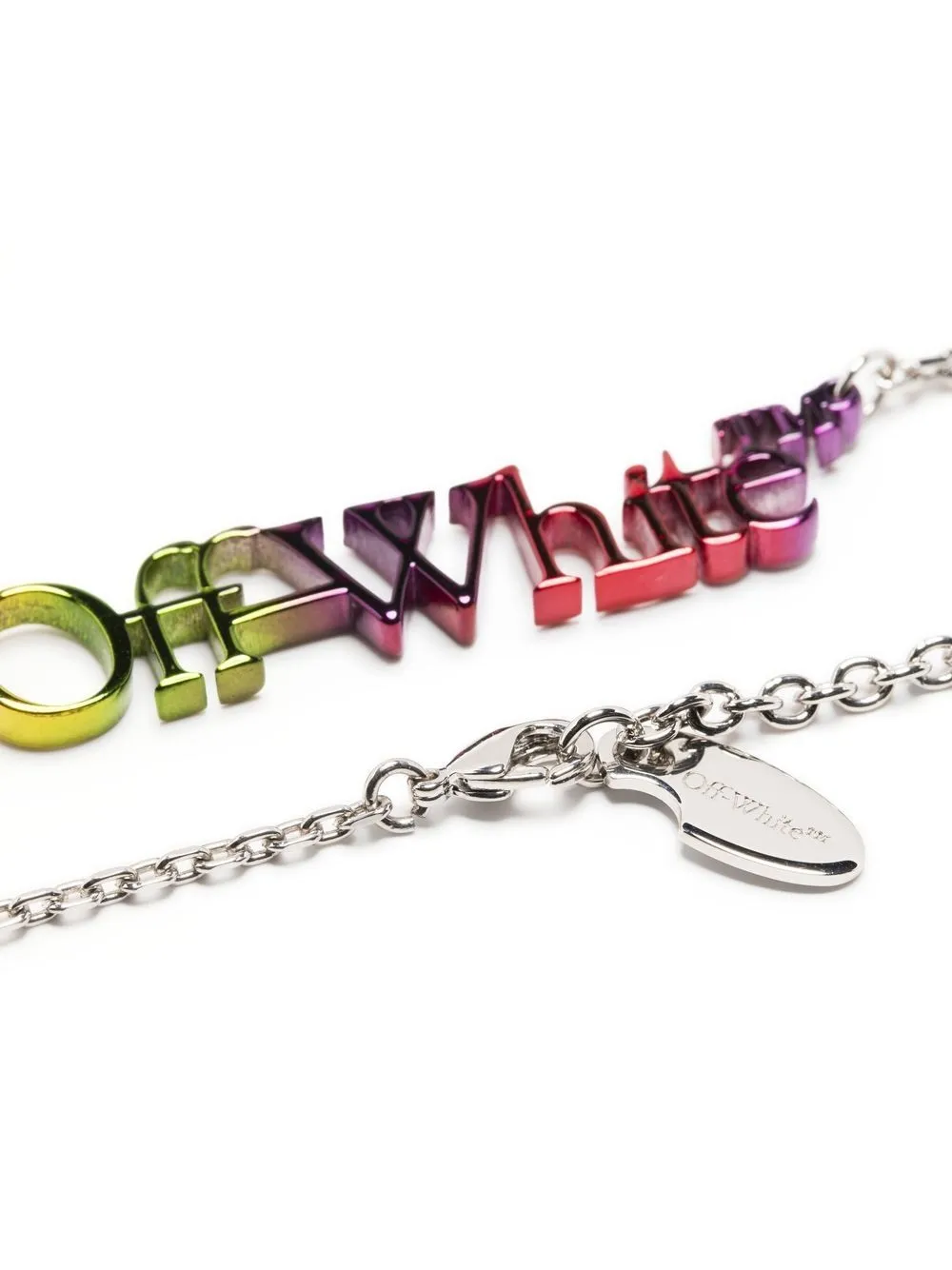 Women Off-White Logo-plaque Pendant Necklace 3 Women Off-White Logo-plaque Pendant Necklace - Image 3