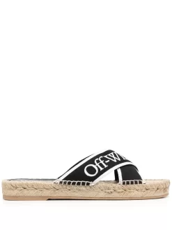 Women Off-White Bookish Crossover Espadrille Sandals