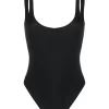 Women Off-White Logo-print Zip-up Swimsuit