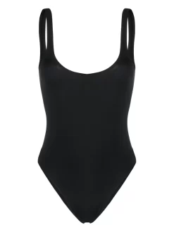 Women Off-White Logo-print Zip-up Swimsuit