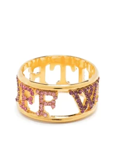 Women Off-White Logo-detail Crystal-embellished Ring