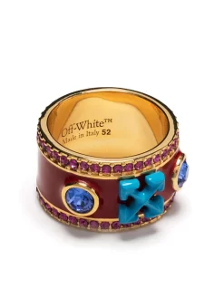 Women Off-White Arrows Crystal-embellished Ring