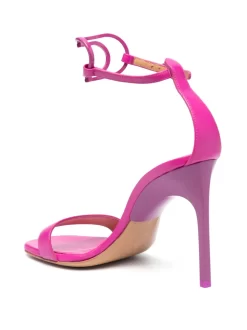 Women Off-White Pop Paperclip 100mm Leather Sandals -Off-White 19321467 45066646 1000