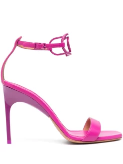 Women Off-White Pop Paperclip 100mm Leather Sandals