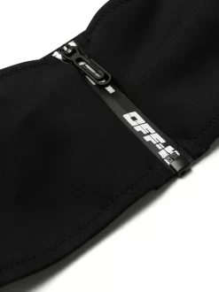 Women Off-White Zipped Logo-print Bikini -Off-White 19322218 44484085 1000