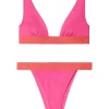 Women Off-White Condenced Two-tone Bikini