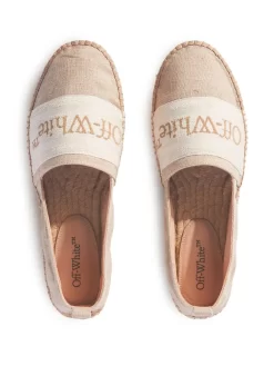 Women Off-White Bookish Canvas Espadrilles -Off-White 19322244 44215267 1000
