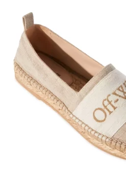 Women Off-White Bookish Canvas Espadrilles -Off-White 19322244 44215273 1000