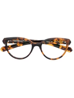 Women Off-White Round-frame Optical Glasses