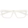 Women Off-White Rectangle-frame Optical Glasses