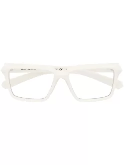 Women Off-White Rectangle-frame Optical Glasses