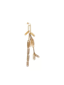 Women Off-White Multi Paperclip Mono Earrings
