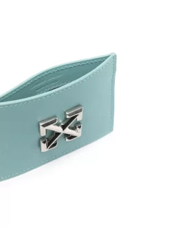 Women Off-White Logo-plaque Leather Card Holder -Off-White 19323225 43662160 1000