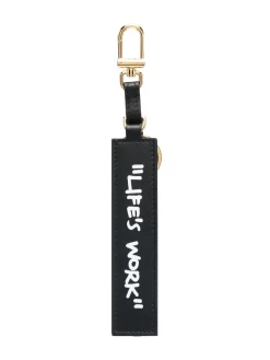 Women Off-White Logo-print Leather Keyring