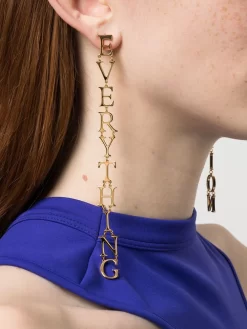 Women Off-White Quote Drop Earrings -Off-White 19323244 44110805 1000