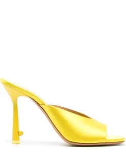 Women Off-White Pop Lollipop 100mm Satin Mules