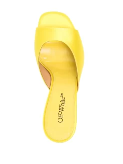 Women Off-White Pop Lollipop 100mm Satin Mules -Off-White 19327764 44840143 1000