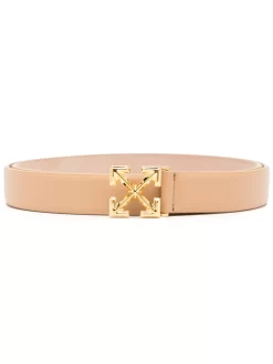 Women Off-White Logo-plaque Leather Belt